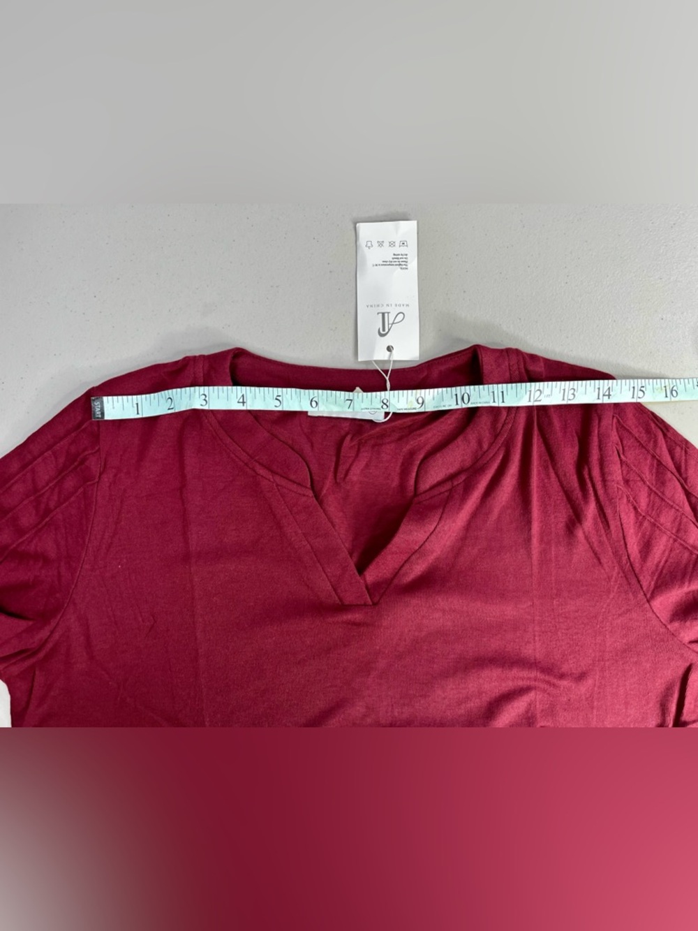 Womens V, Neck Pleated, Puff Sleeved Top, Dressy, Casual, Work, Loose- size M - Picture 10 of 10
